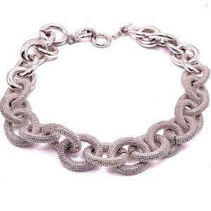 Vintage BANANA REPUBLIC Silver Tone Link Chain Necklace 20”